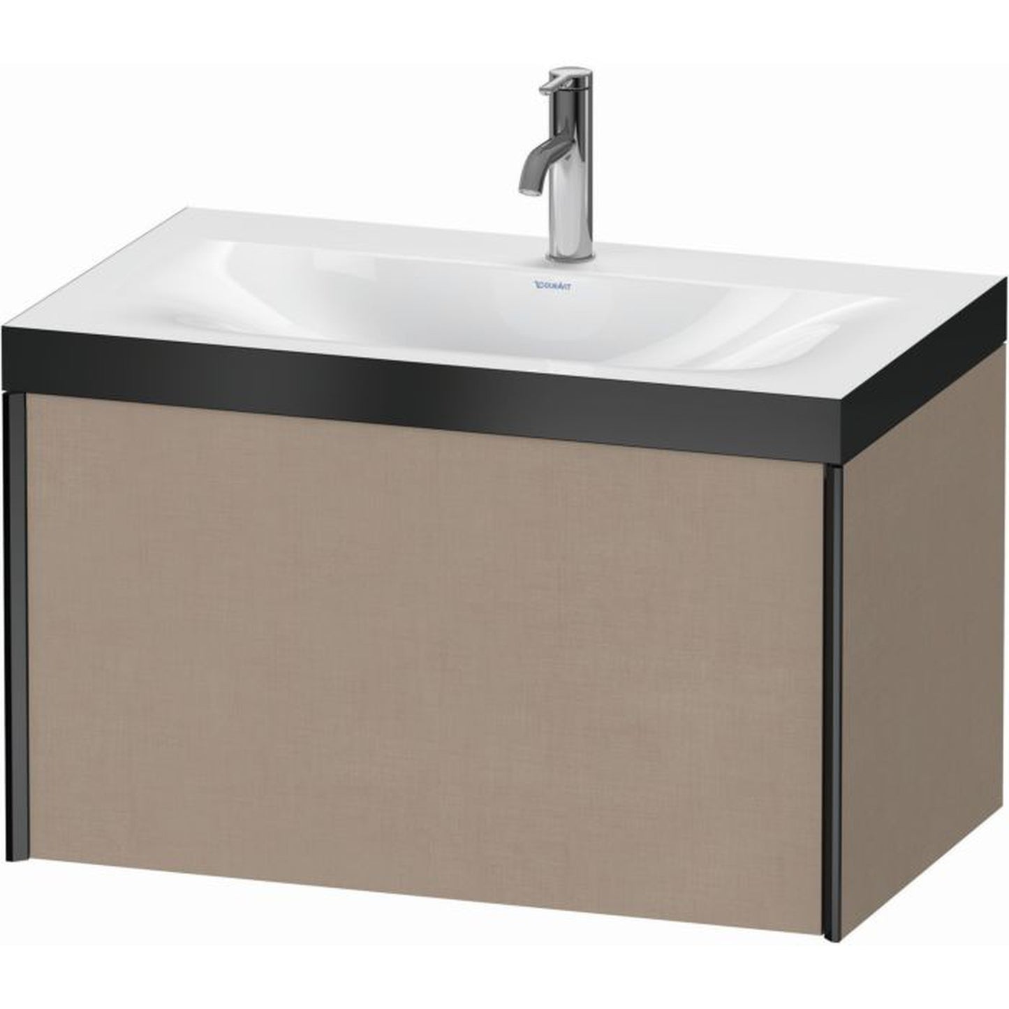 Duravit XViu 31" x 20" x 19" One Drawer C-Bonded Wall-Mount Vanity Kit With One Tap Hole, Linen (XV4610OB275P)