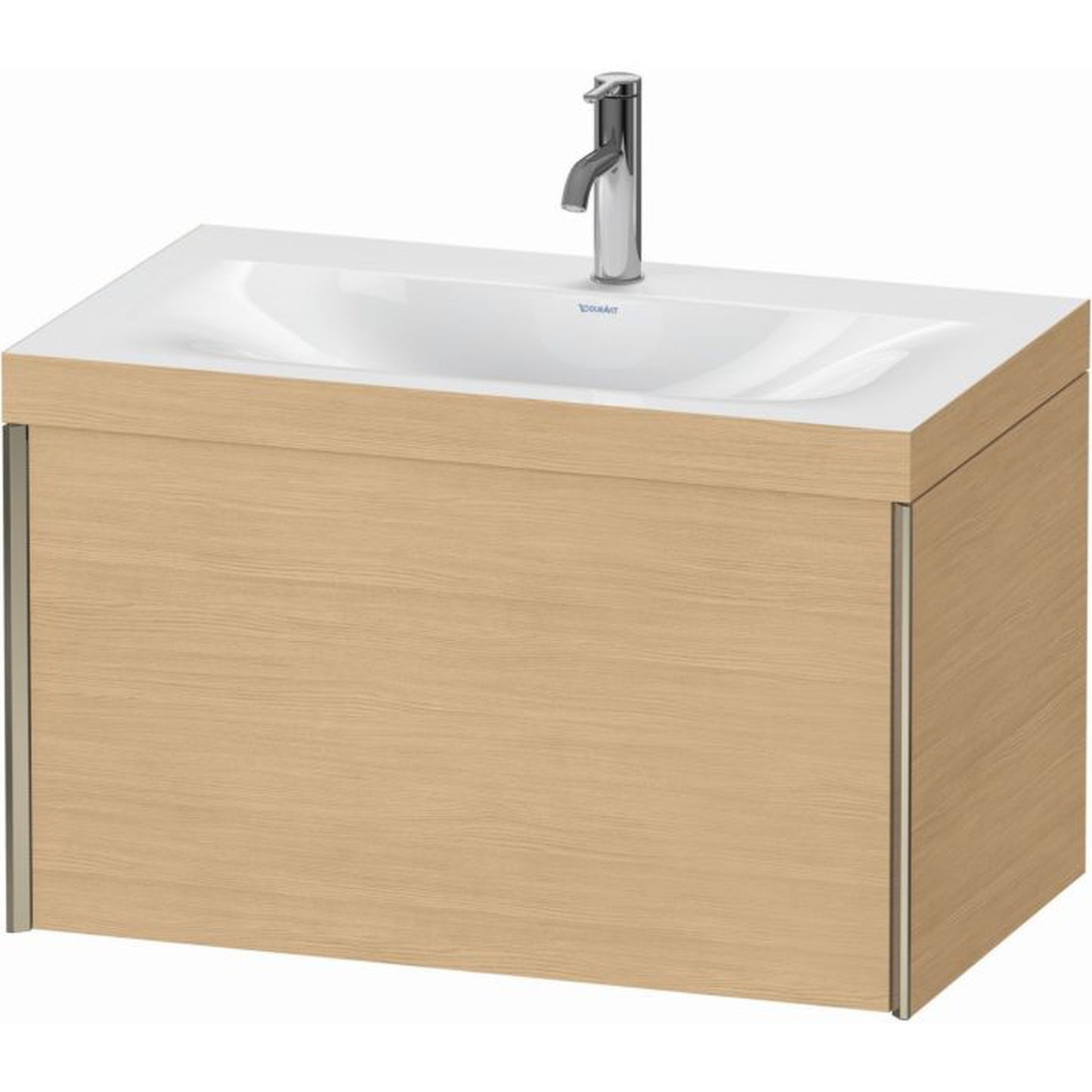 Duravit XViu 31" x 20" x 19" One Drawer C-Bonded Wall-Mount Vanity Kit With One Tap Hole, Natural Oak (XV4610OB130C)