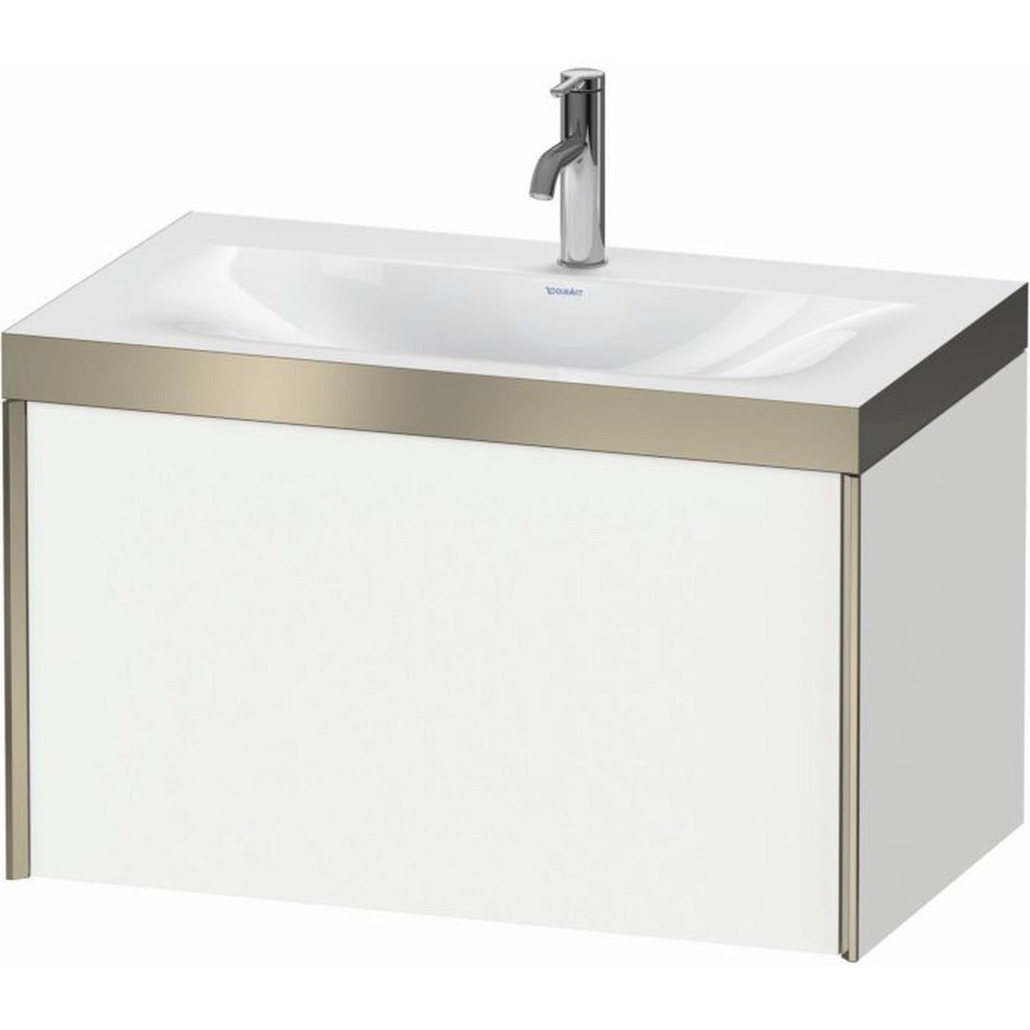 Duravit XViu 31" x 20" x 19" One Drawer C-Bonded Wall-Mount Vanity Kit With One Tap Hole, White (XV4610OB118P)