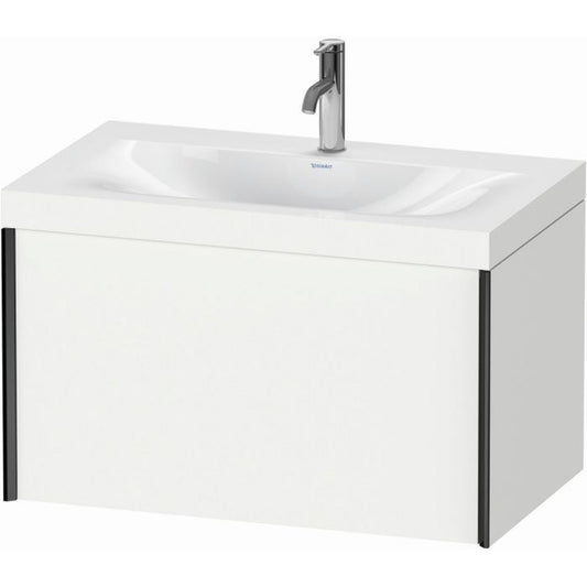 Duravit XViu 31" x 20" x 19" One Drawer C-Bonded Wall-Mount Vanity Kit With One Tap Hole, White (XV4610OB218C)