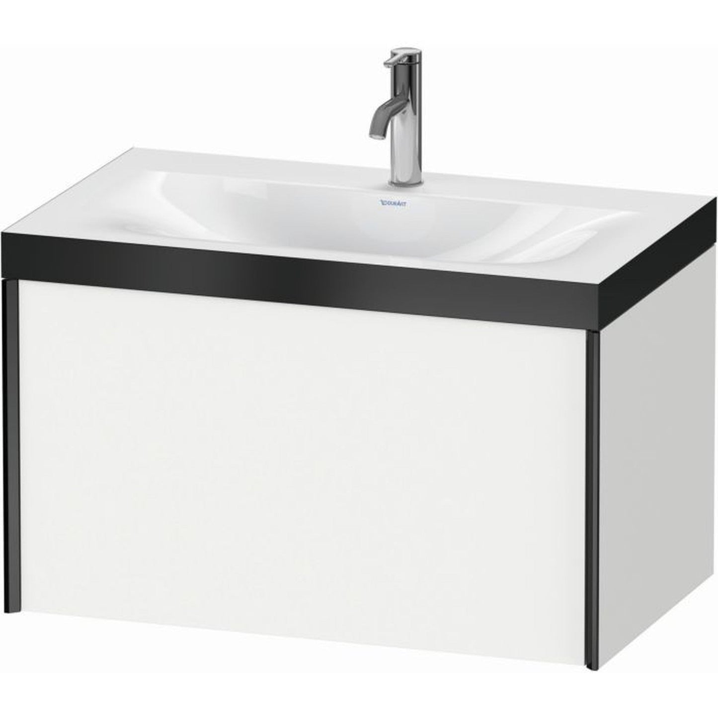 Duravit XViu 31" x 20" x 19" One Drawer C-Bonded Wall-Mount Vanity Kit With One Tap Hole, White (XV4610OB218P)