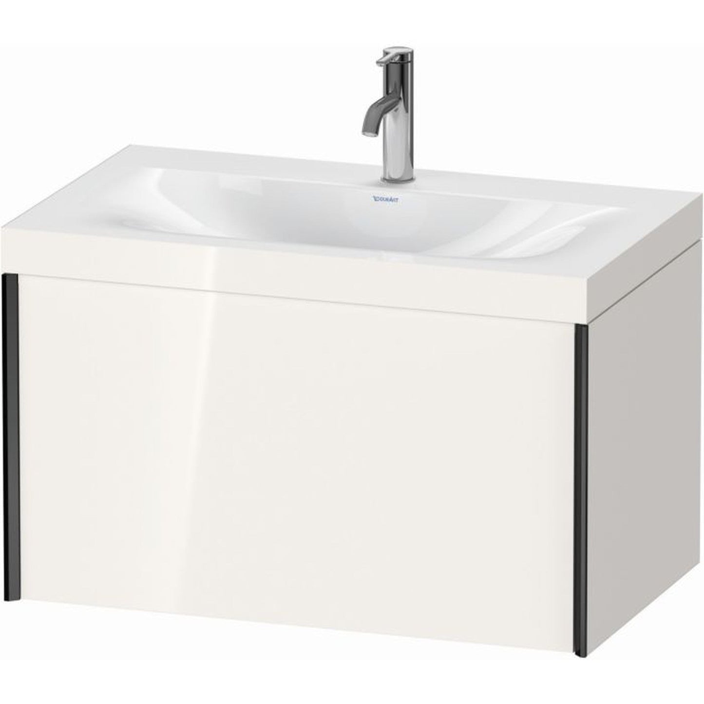 Duravit XViu 31" x 20" x 19" One Drawer C-Bonded Wall-Mount Vanity Kit With One Tap Hole, White (XV4610OB222C)