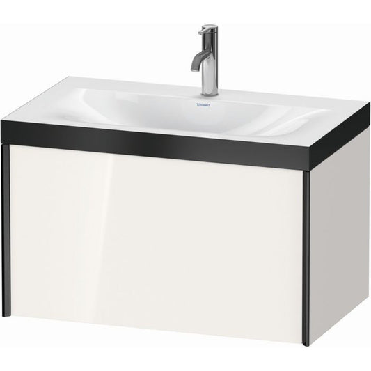 Duravit XViu 31" x 20" x 19" One Drawer C-Bonded Wall-Mount Vanity Kit With One Tap Hole, White (XV4610OB222P)