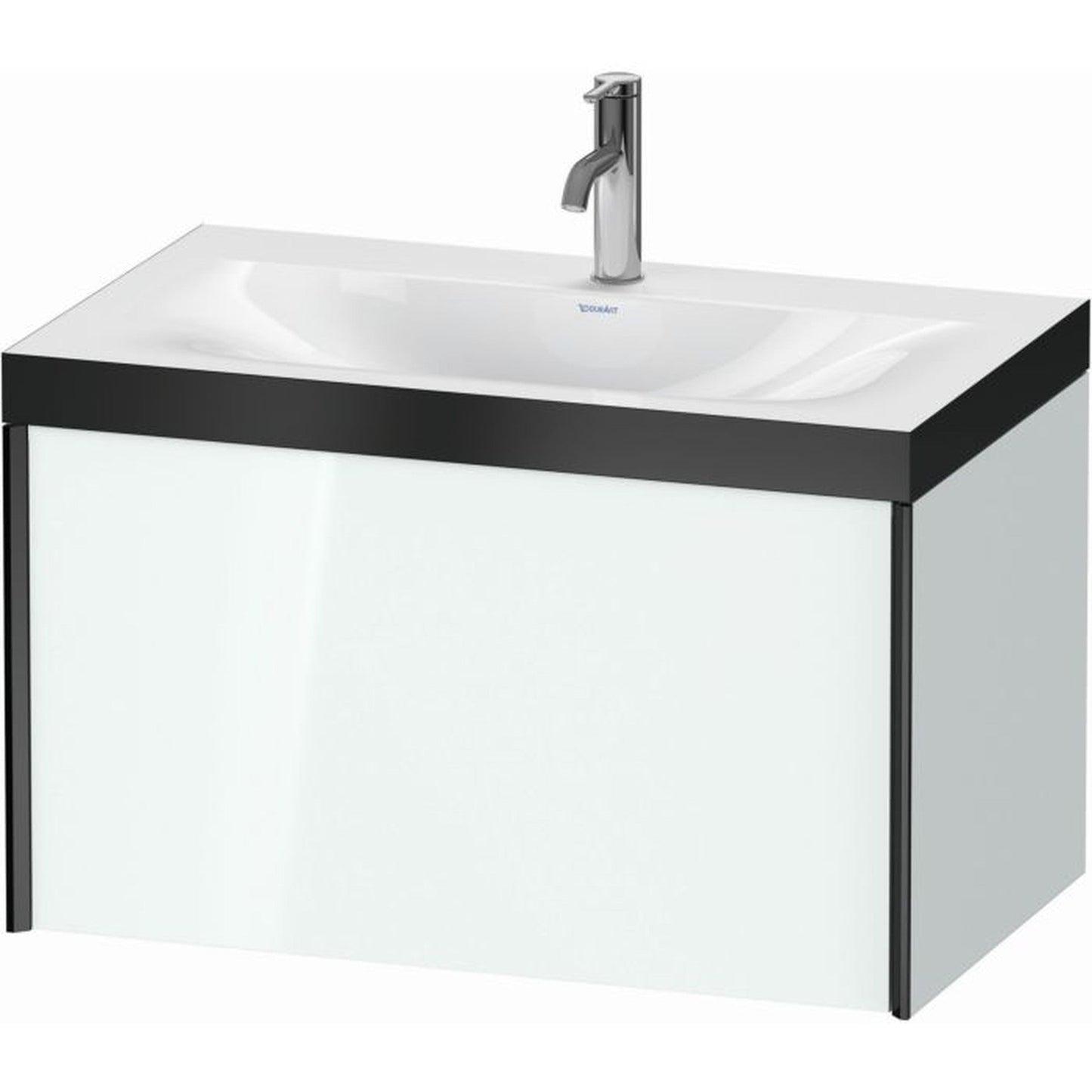 Duravit XViu 31" x 20" x 19" One Drawer C-Bonded Wall-Mount Vanity Kit With One Tap Hole, White (XV4610OB285P)