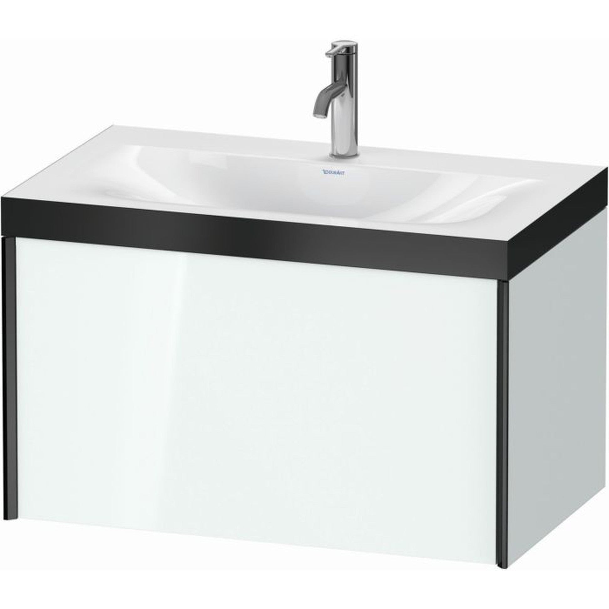 Duravit XViu 31" x 20" x 19" One Drawer C-Bonded Wall-Mount Vanity Kit With One Tap Hole, White (XV4610OB285P)