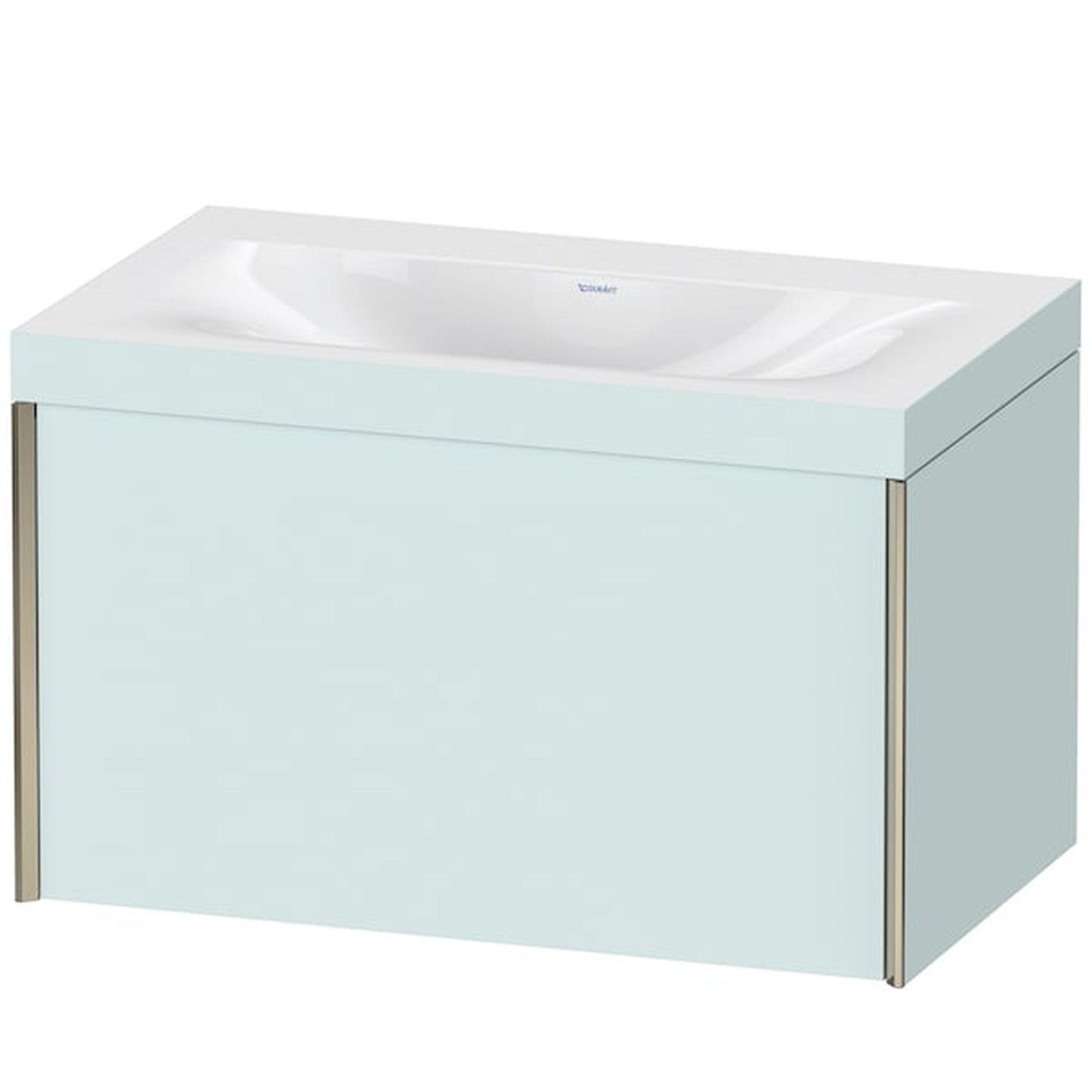 Duravit XViu 31" x 20" x 19" One Drawer C-Bonded Wall-Mount Vanity Kit Without Tap Hole, Light Blue (XV4610NB109C)