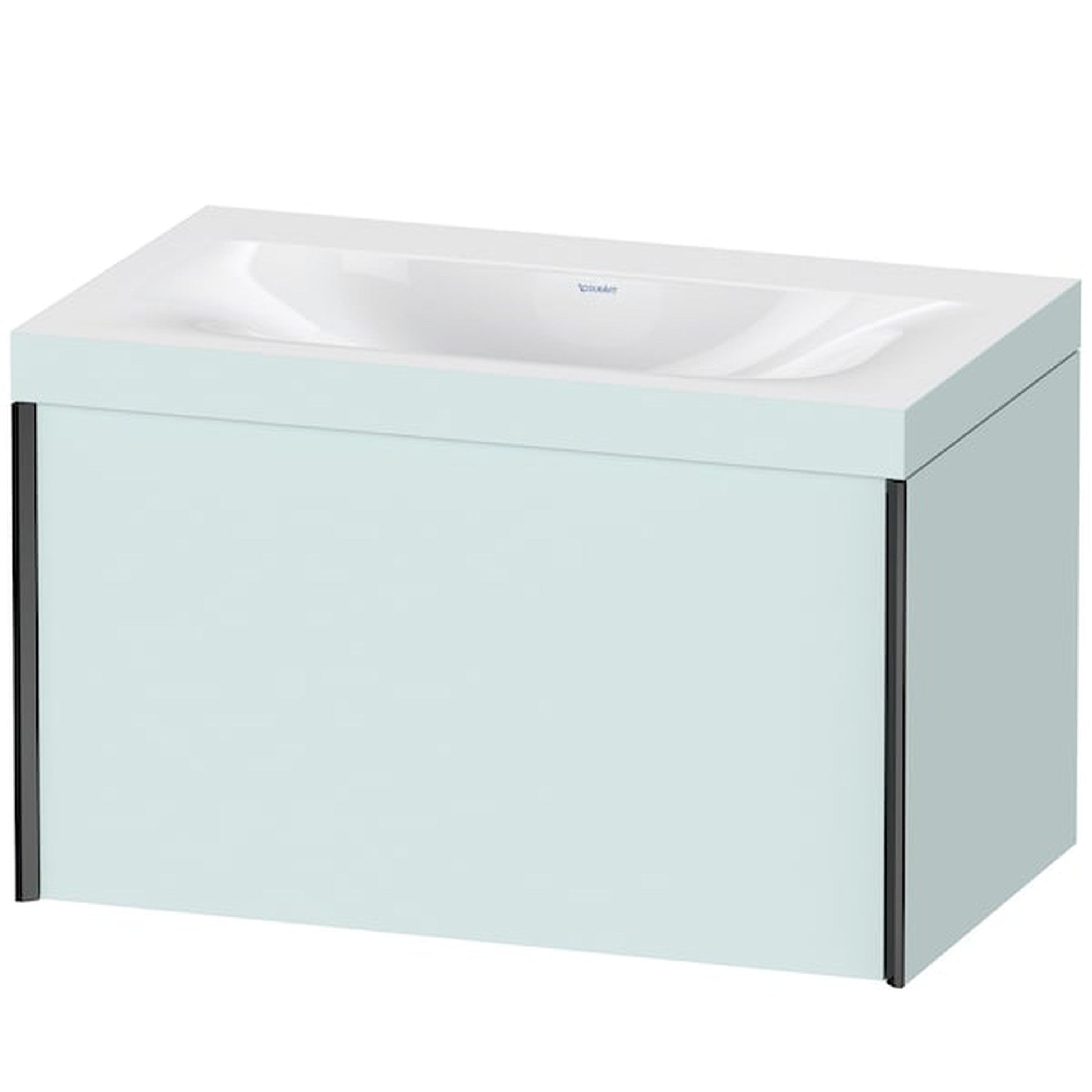 Duravit XViu 31" x 20" x 19" One Drawer C-Bonded Wall-Mount Vanity Kit Without Tap Hole, Light Blue (XV4610NB209C)