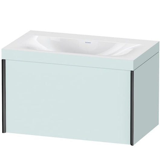 Duravit XViu 31" x 20" x 19" One Drawer C-Bonded Wall-Mount Vanity Kit Without Tap Hole, Light Blue (XV4610NB209C)