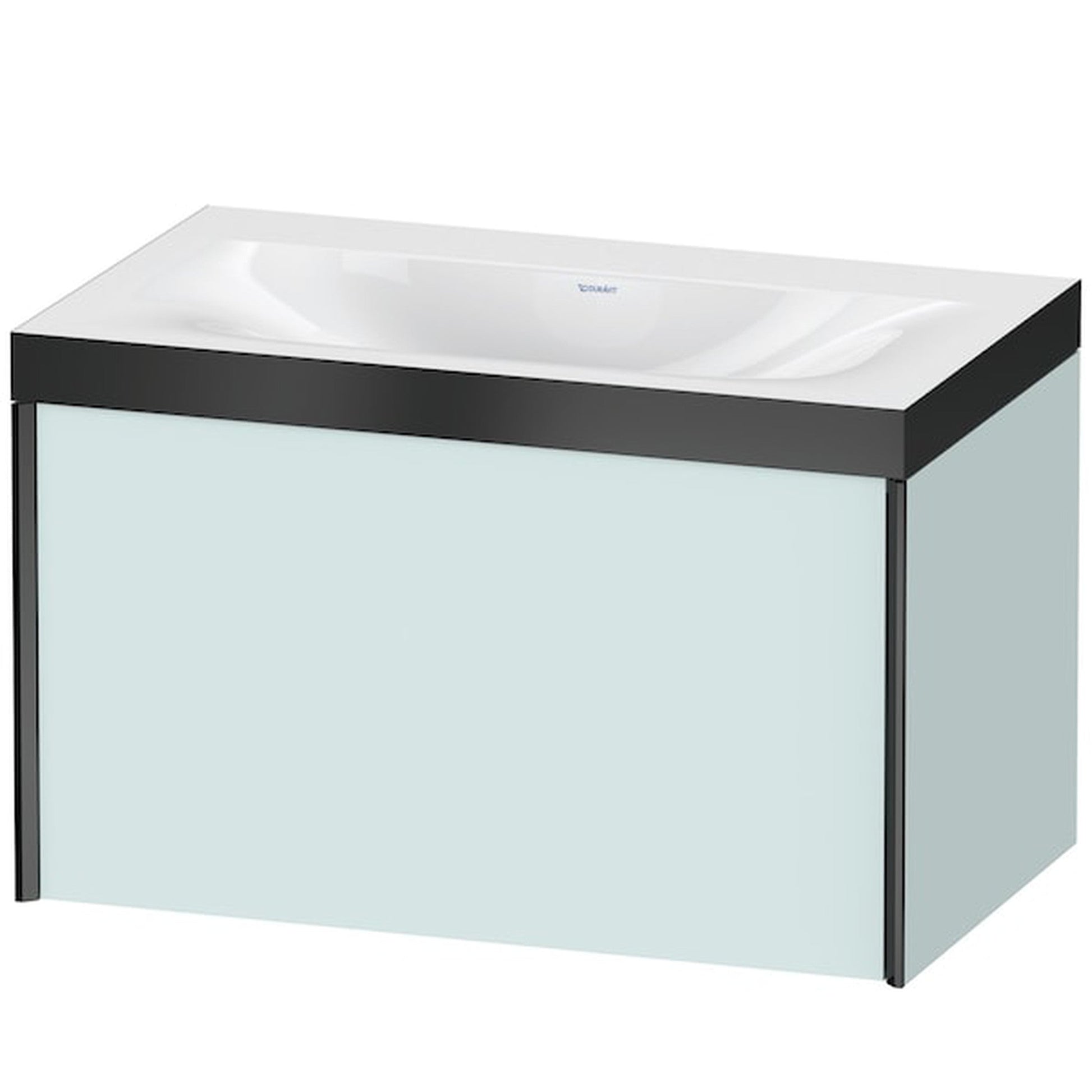 Duravit XViu 31" x 20" x 19" One Drawer C-Bonded Wall-Mount Vanity Kit Without Tap Hole, Light Blue (XV4610NB209P)