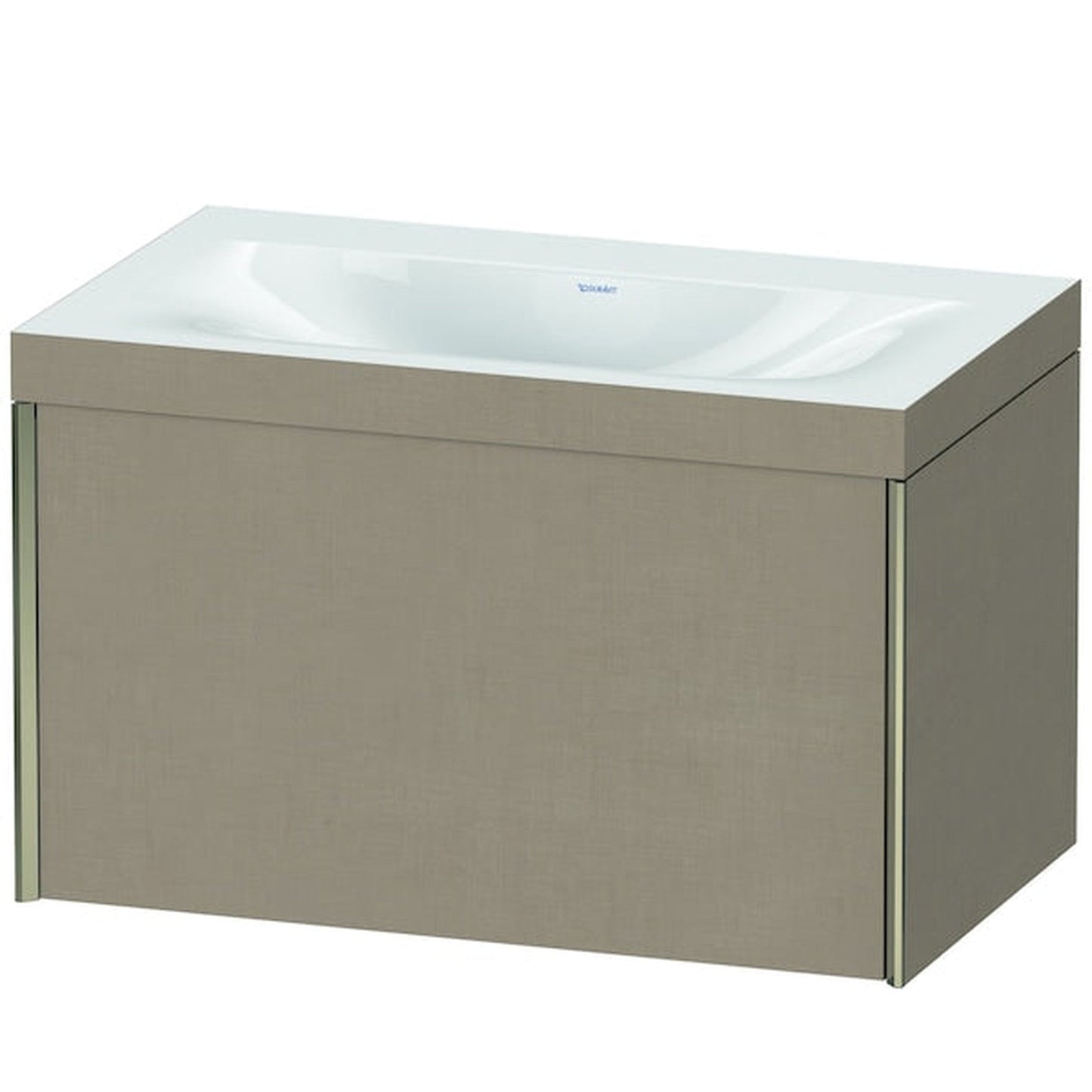 Duravit XViu 31" x 20" x 19" One Drawer C-Bonded Wall-Mount Vanity Kit Without Tap Hole, Linen (XV4610NB175C)