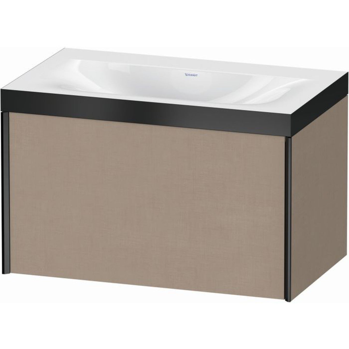 Duravit XViu 31" x 20" x 19" One Drawer C-Bonded Wall-Mount Vanity Kit Without Tap Hole, Linen (XV4610NB275P)