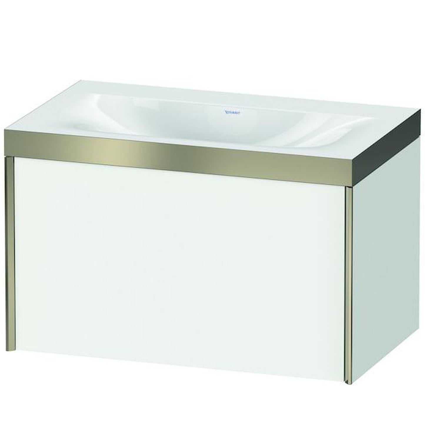 Duravit XViu 31" x 20" x 19" One Drawer C-Bonded Wall-Mount Vanity Kit Without Tap Hole, White (XV4610NB118C)