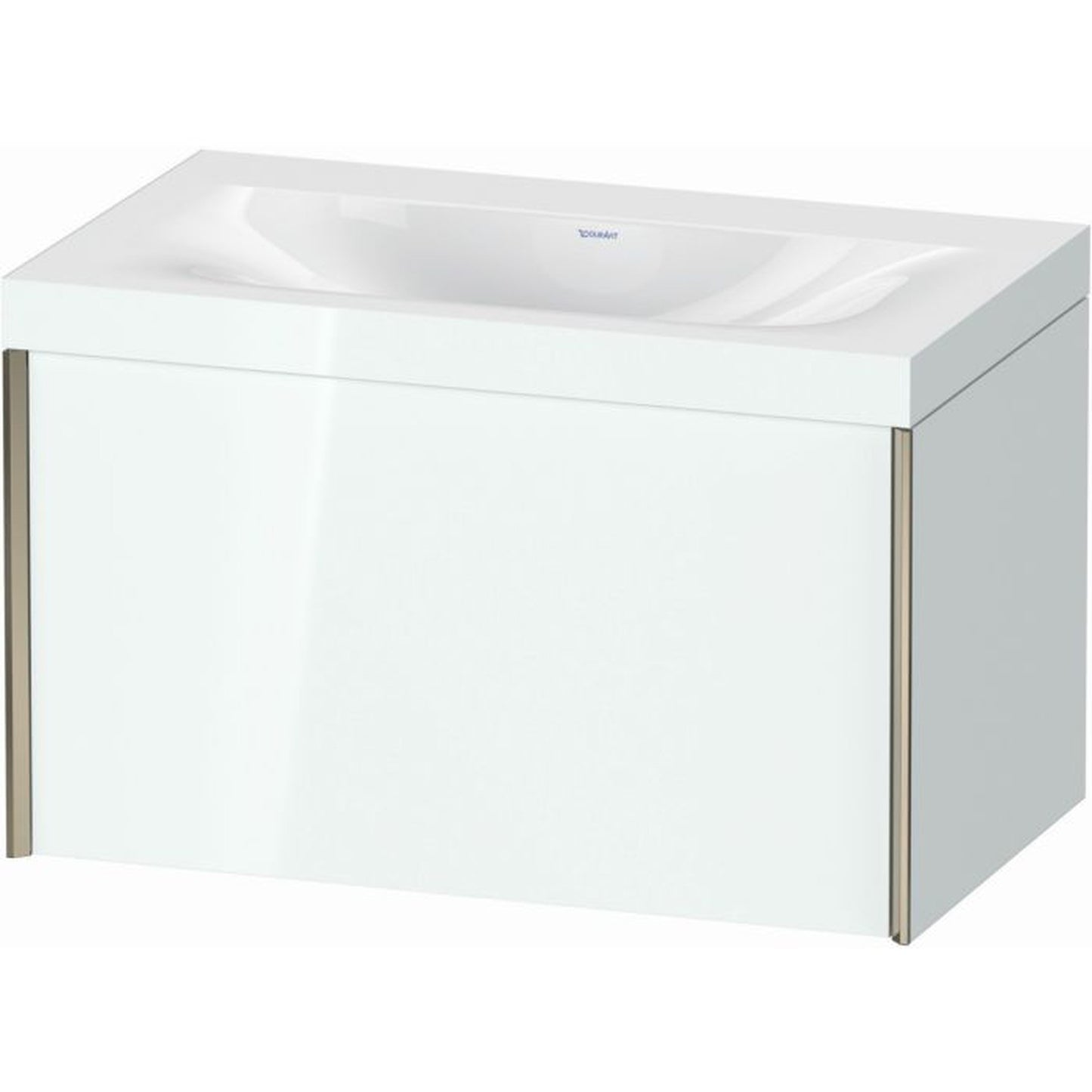 Duravit XViu 31" x 20" x 19" One Drawer C-Bonded Wall-Mount Vanity Kit Without Tap Hole, White (XV4610NB185C)