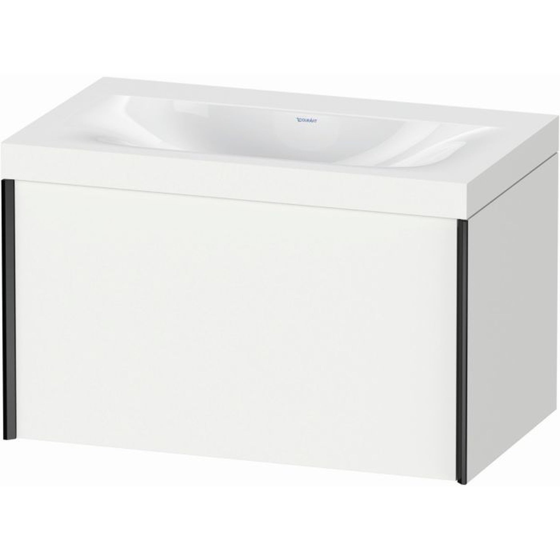 Duravit XViu 31" x 20" x 19" One Drawer C-Bonded Wall-Mount Vanity Kit Without Tap Hole, White (XV4610NB218C)