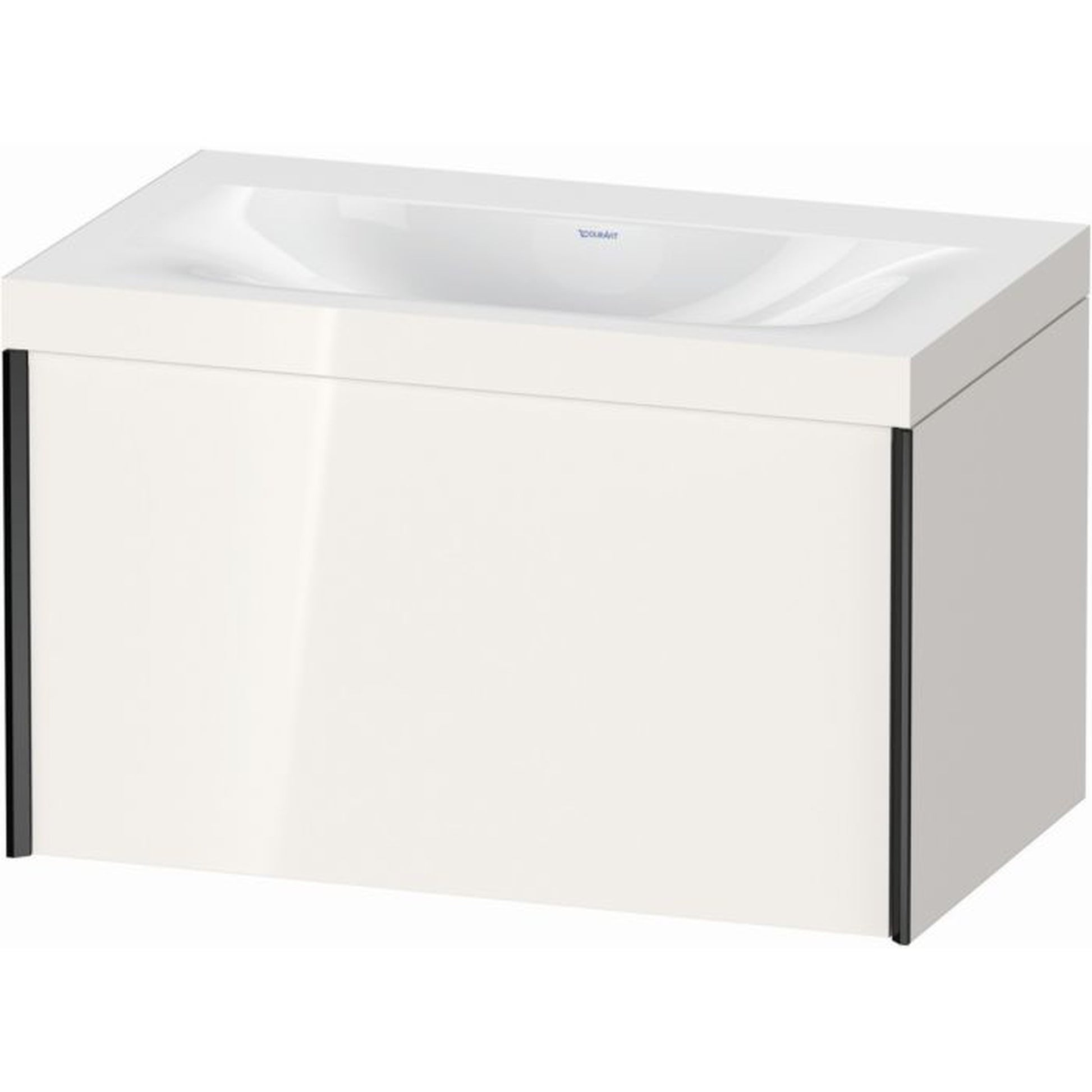 Duravit XViu 31" x 20" x 19" One Drawer C-Bonded Wall-Mount Vanity Kit Without Tap Hole, White (XV4610NB222C)