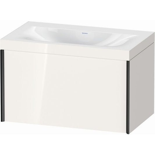 Duravit XViu 31" x 20" x 19" One Drawer C-Bonded Wall-Mount Vanity Kit Without Tap Hole, White (XV4610NB222C)