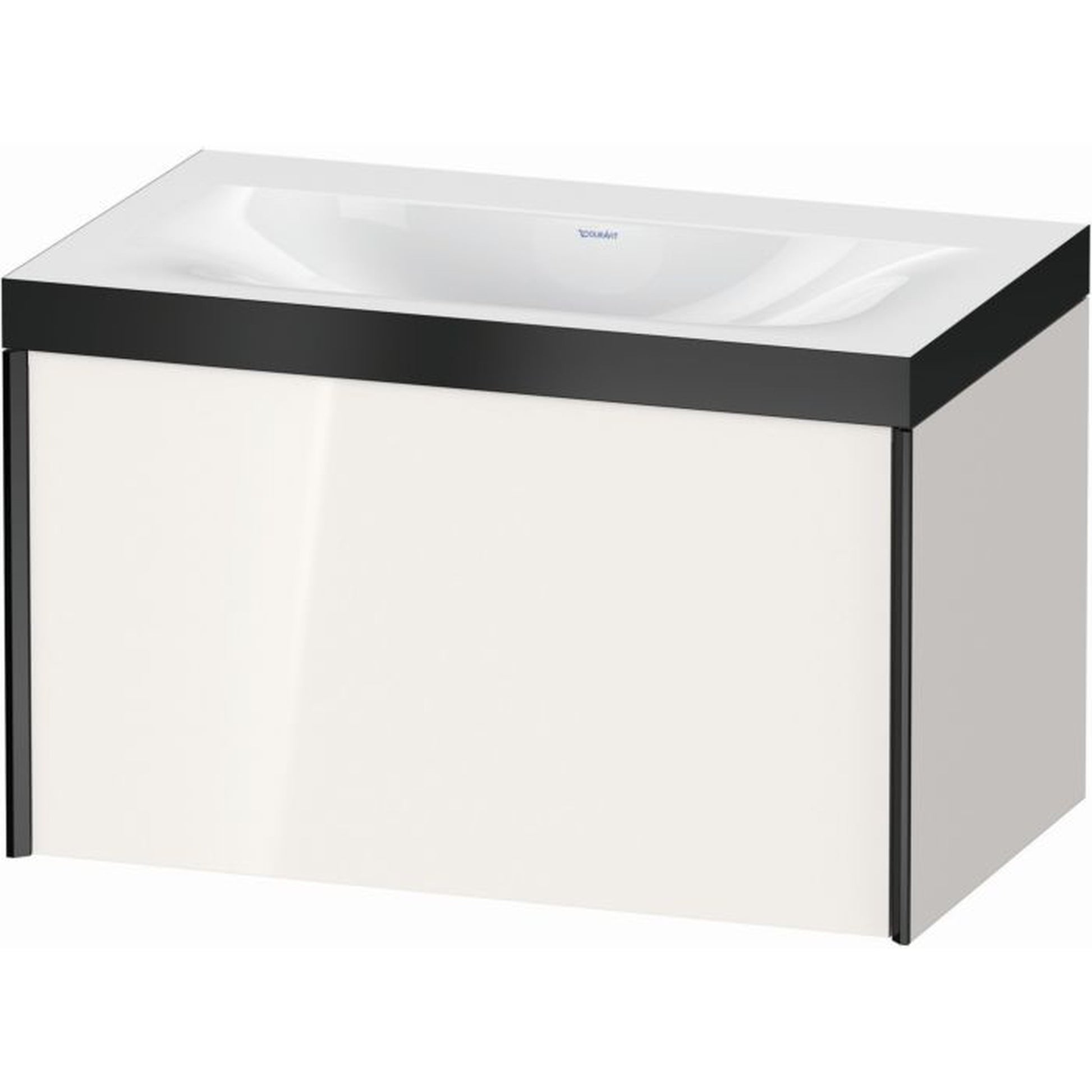 Duravit XViu 31" x 20" x 19" One Drawer C-Bonded Wall-Mount Vanity Kit Without Tap Hole, White (XV4610NB222P)