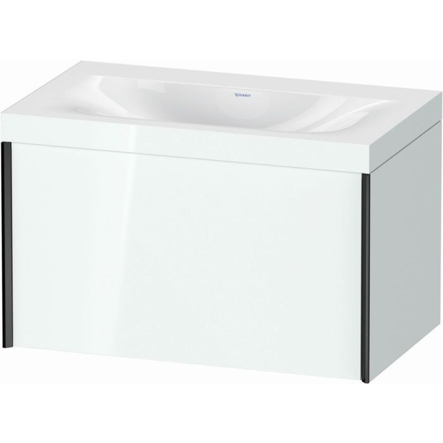 Duravit XViu 31" x 20" x 19" One Drawer C-Bonded Wall-Mount Vanity Kit Without Tap Hole, White (XV4610NB285C)