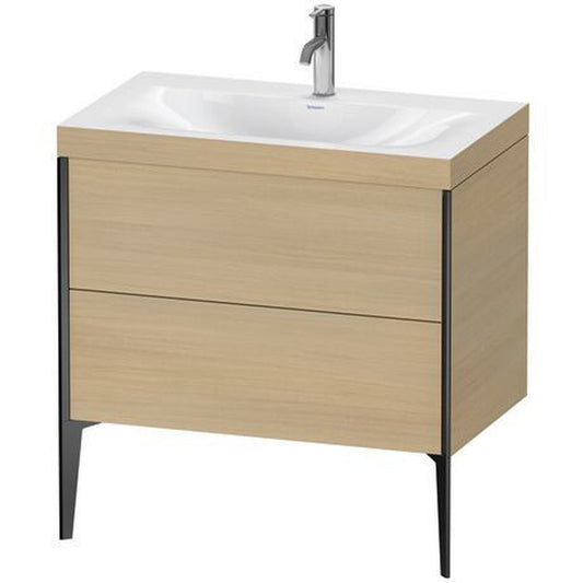 Duravit XViu 31" x 31" x 19" Two Drawer C-Bonded Floorstanding Vanity Kit With One Tap Hole, Mediterranean Oak (XV4710OB271C)