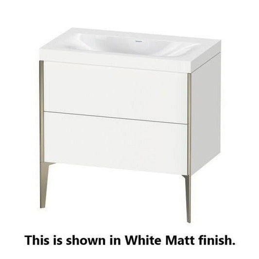 Duravit XViu 31" x 31" x 19" Two Drawer C-Bonded Floorstanding Vanity Kit Without Tap Hole, European Oak (XV4710NB252P)