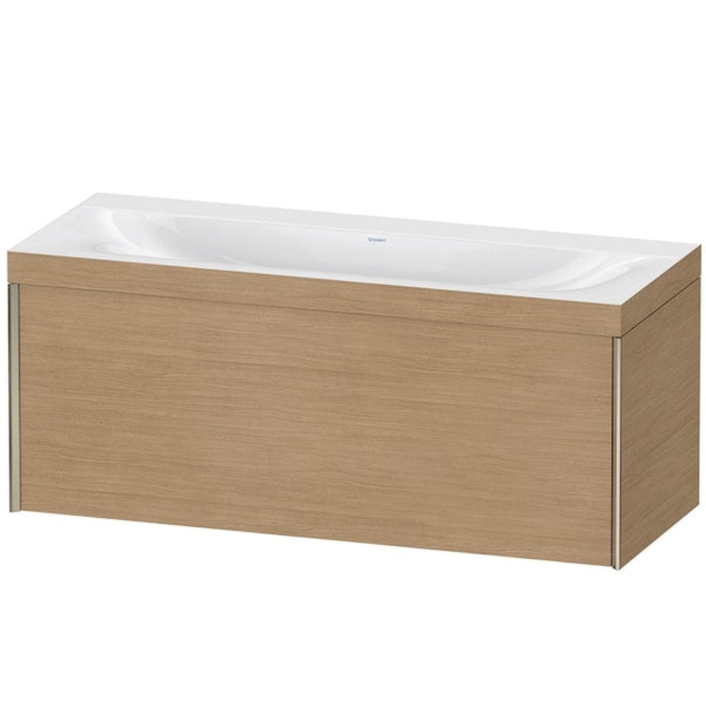 Duravit XViu 47" x 20" x 19" One Drawer C-Bonded Wall-Mount Vanity Kit Without Tap Hole, European Oak (XV4612NB152C)