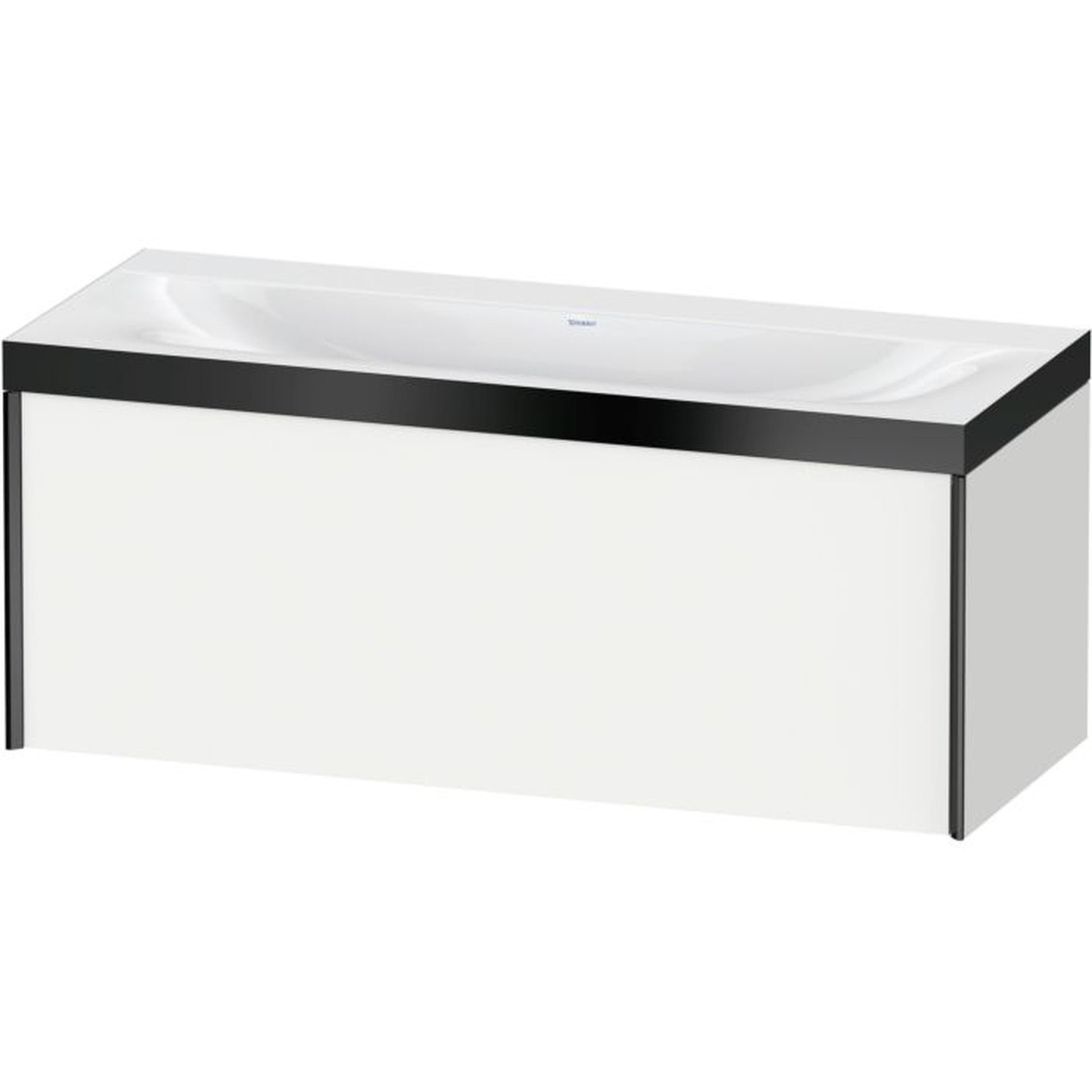 Duravit XViu 47" x 20" x 19" One Drawer C-Bonded Wall-Mount Vanity Kit Without Tap Hole, White (XV4612NB218P)