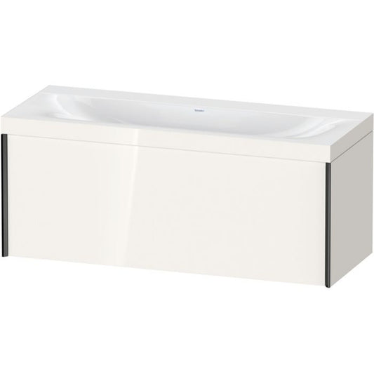 Duravit XViu 47" x 20" x 19" One Drawer C-Bonded Wall-Mount Vanity Kit Without Tap Hole, White (XV4612NB222C)