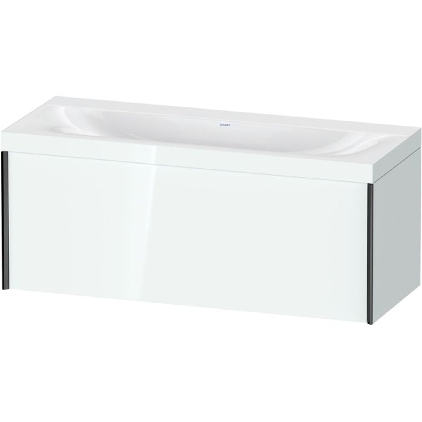 Duravit XViu 47" x 20" x 19" One Drawer C-Bonded Wall-Mount Vanity Kit Without Tap Hole, White (XV4612NB285C)