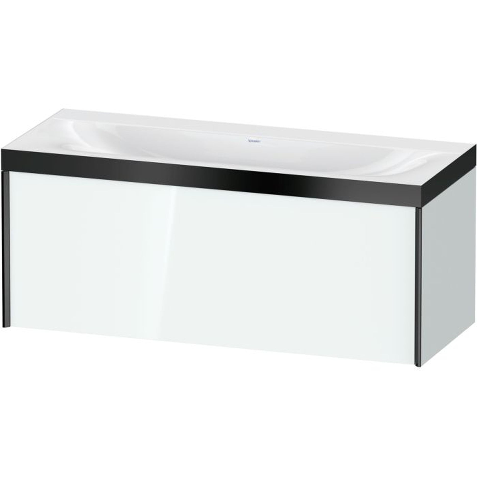 Duravit XViu 47" x 20" x 19" One Drawer C-Bonded Wall-Mount Vanity Kit Without Tap Hole, White (XV4612NB285P)
