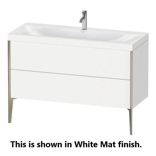 Duravit XViu 47" x 47" x 19" Two Drawer C-Bonded Floorstanding Vanity Kit With One Tap Hole, European Oak (XV4712OB252C)