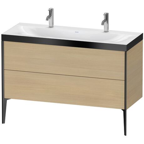 Duravit XViu 47" x 47" x 19" Two Drawer C-Bonded Floorstanding Vanity Kit With One Tap Hole, Mediterranean Oak (XV4713OB271P)