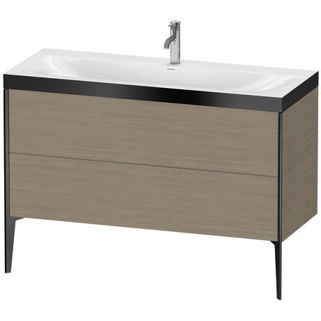 Duravit XViu 47" x 47" x 19" Two Drawer C-Bonded Floorstanding Vanity Kit With One Tap Hole, Oak Terra (XV4712OB235P)