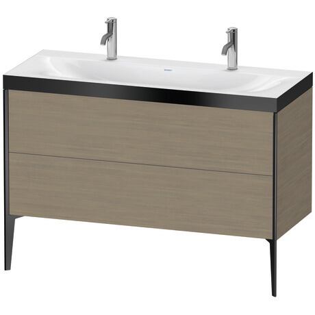 Duravit XViu 47" x 47" x 19" Two Drawer C-Bonded Floorstanding Vanity Kit With One Tap Hole, Oak Terra (XV4713OB235P)