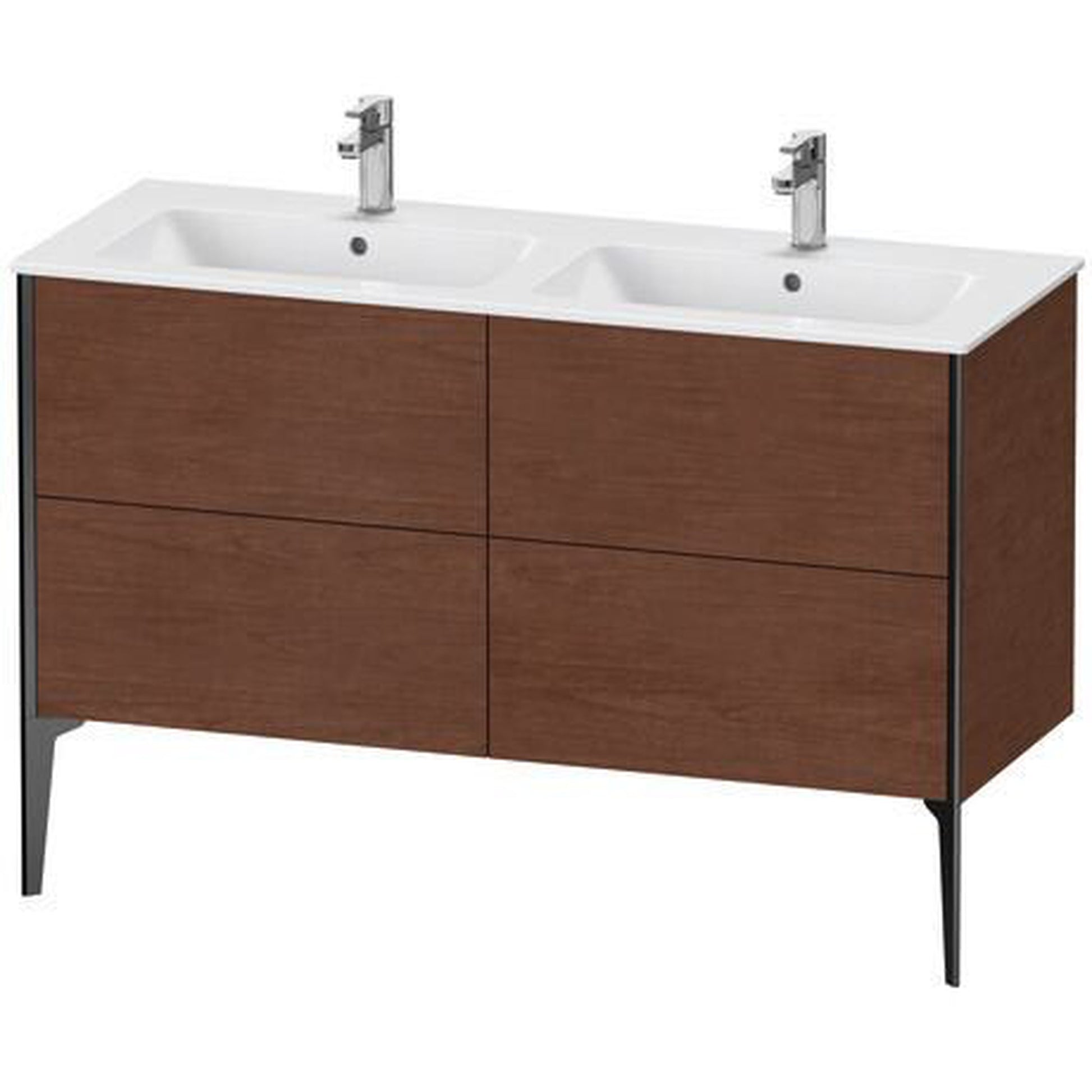 Duravit XViu 50" x 23" x 19" Four Drawer Floorstanding Vanity Unit American Walnut (XV44850B213)