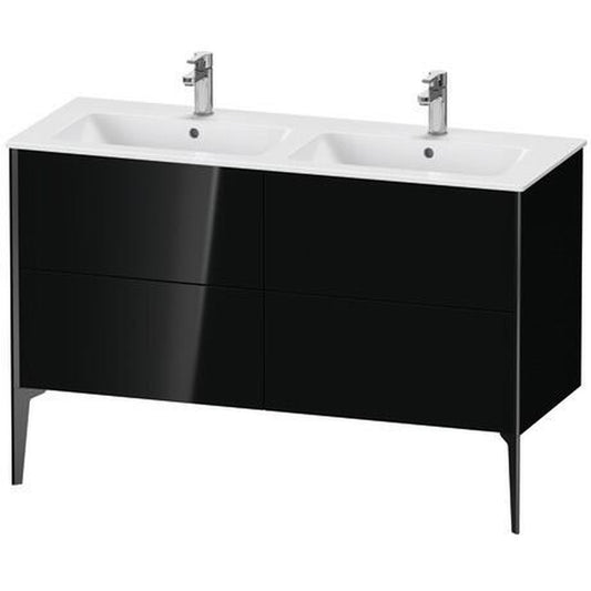 Duravit XViu 50" x 23" x 19" Four Drawer Floorstanding Vanity Unit Black (XV44850B240)