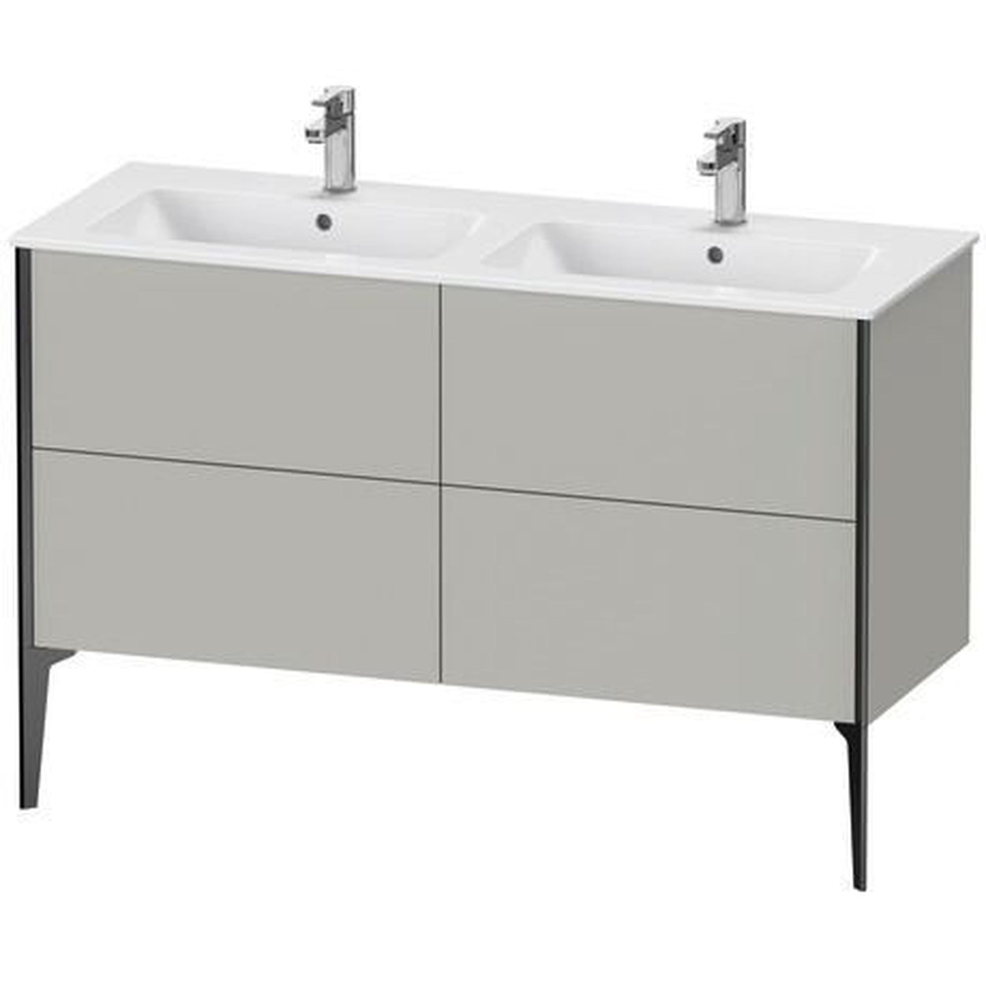 Duravit XViu 50" x 23" x 19" Four Drawer Floorstanding Vanity Unit Concrete Gray (XV44850B207)