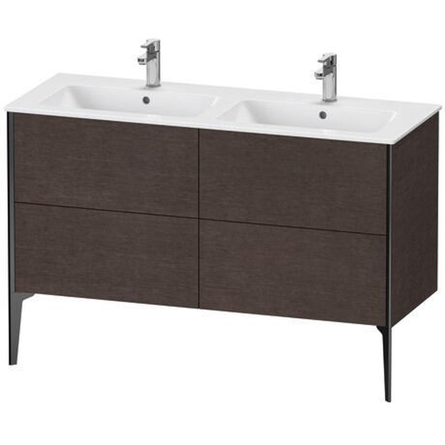 Duravit XViu 50" x 23" x 19" Four Drawer Floorstanding Vanity Unit Dark Brushed Oak (XV44850B272)