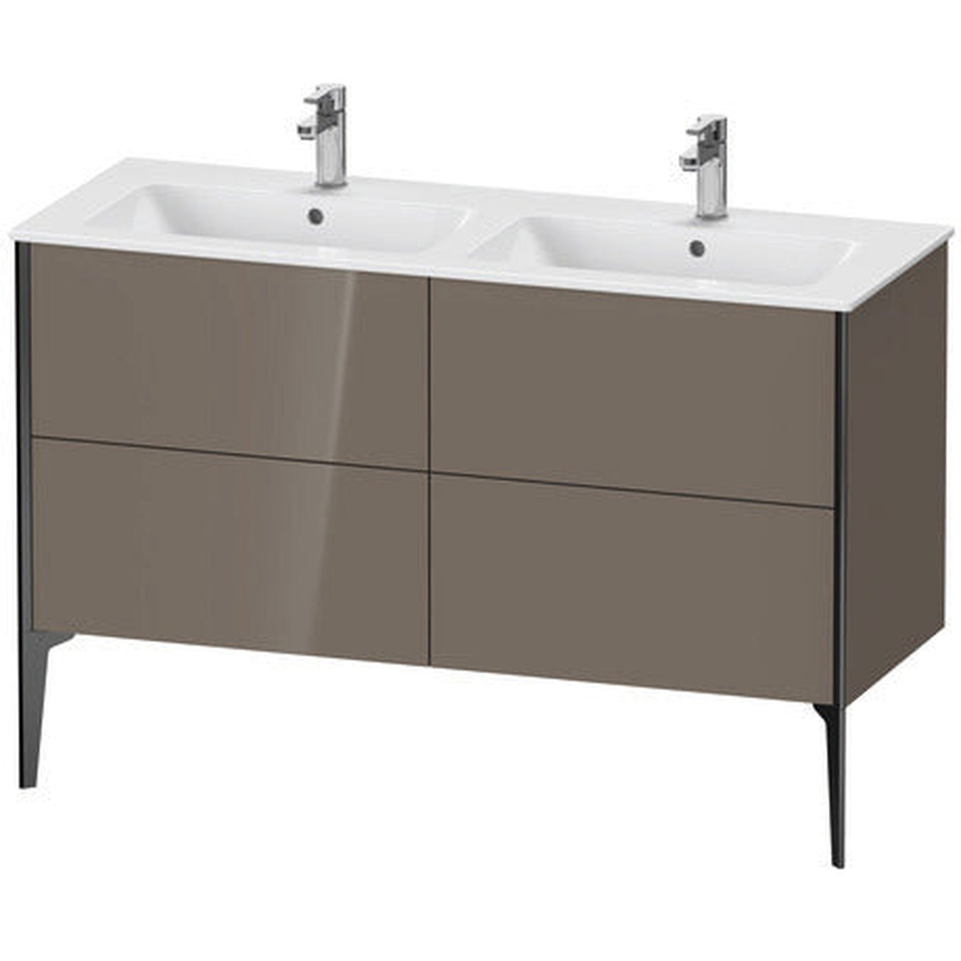 Duravit XViu 50" x 23" x 19" Four Drawer Floorstanding Vanity Unit Flannel Gray (XV44850B289)