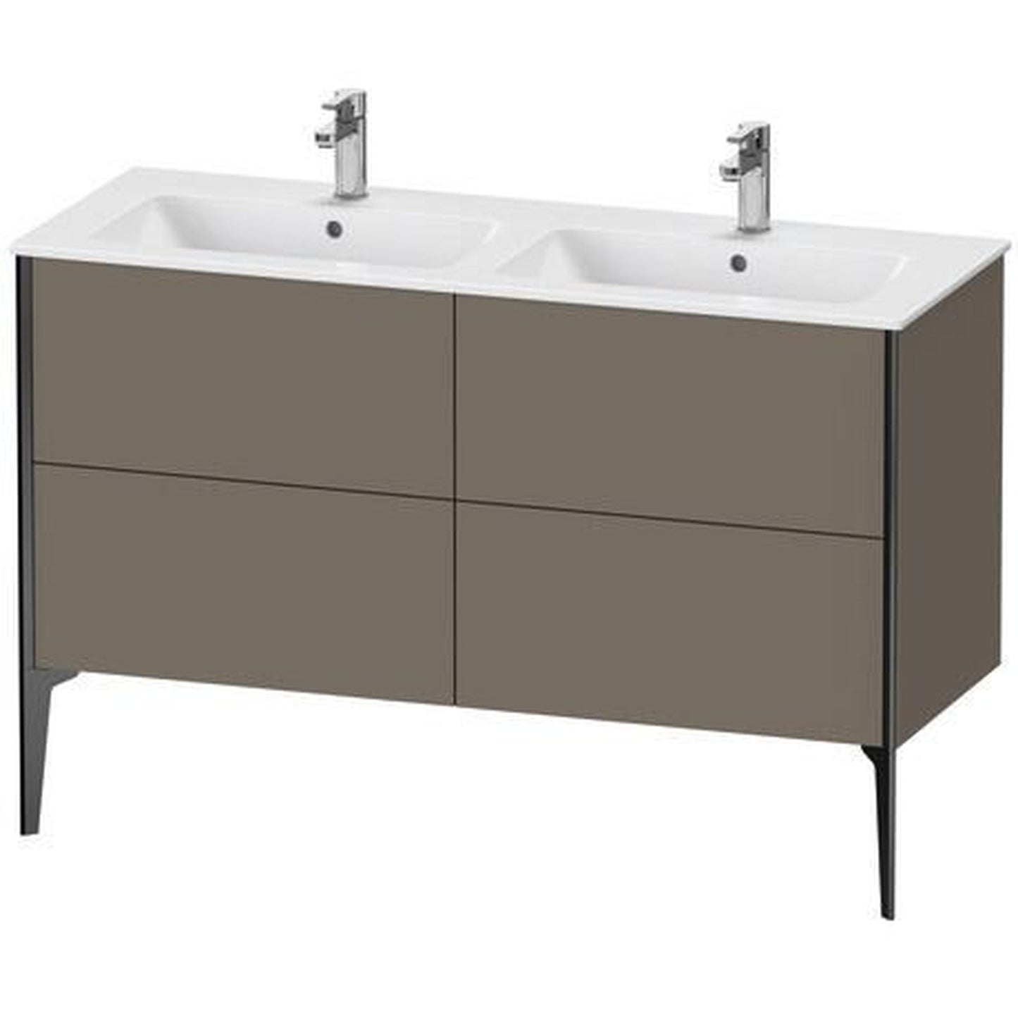 Duravit XViu 50" x 23" x 19" Four Drawer Floorstanding Vanity Unit Flannel Gray (XV44850B290)