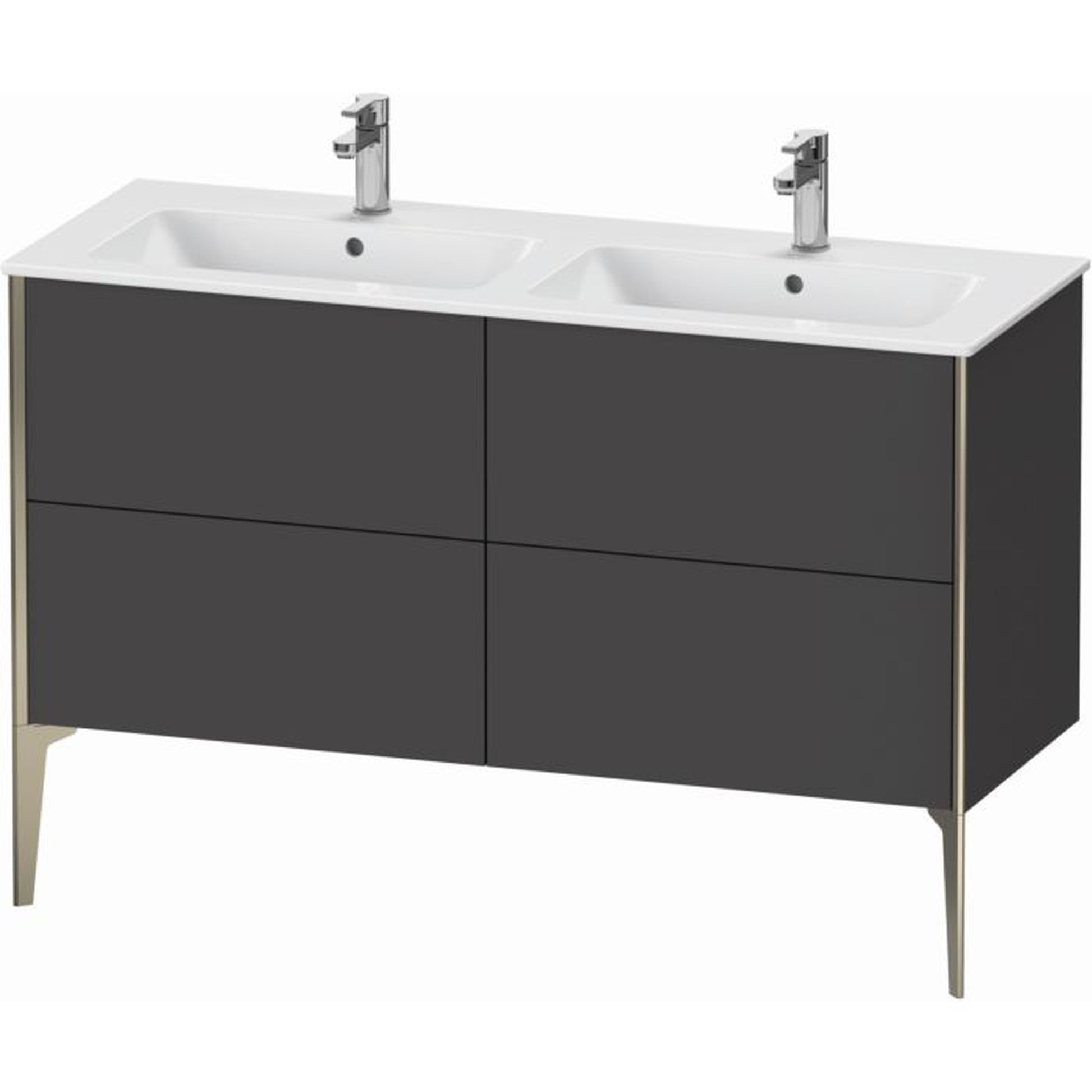 Duravit XViu 50" x 23" x 19" Four Drawer Floorstanding Vanity Unit Graphite (XV44850B149)