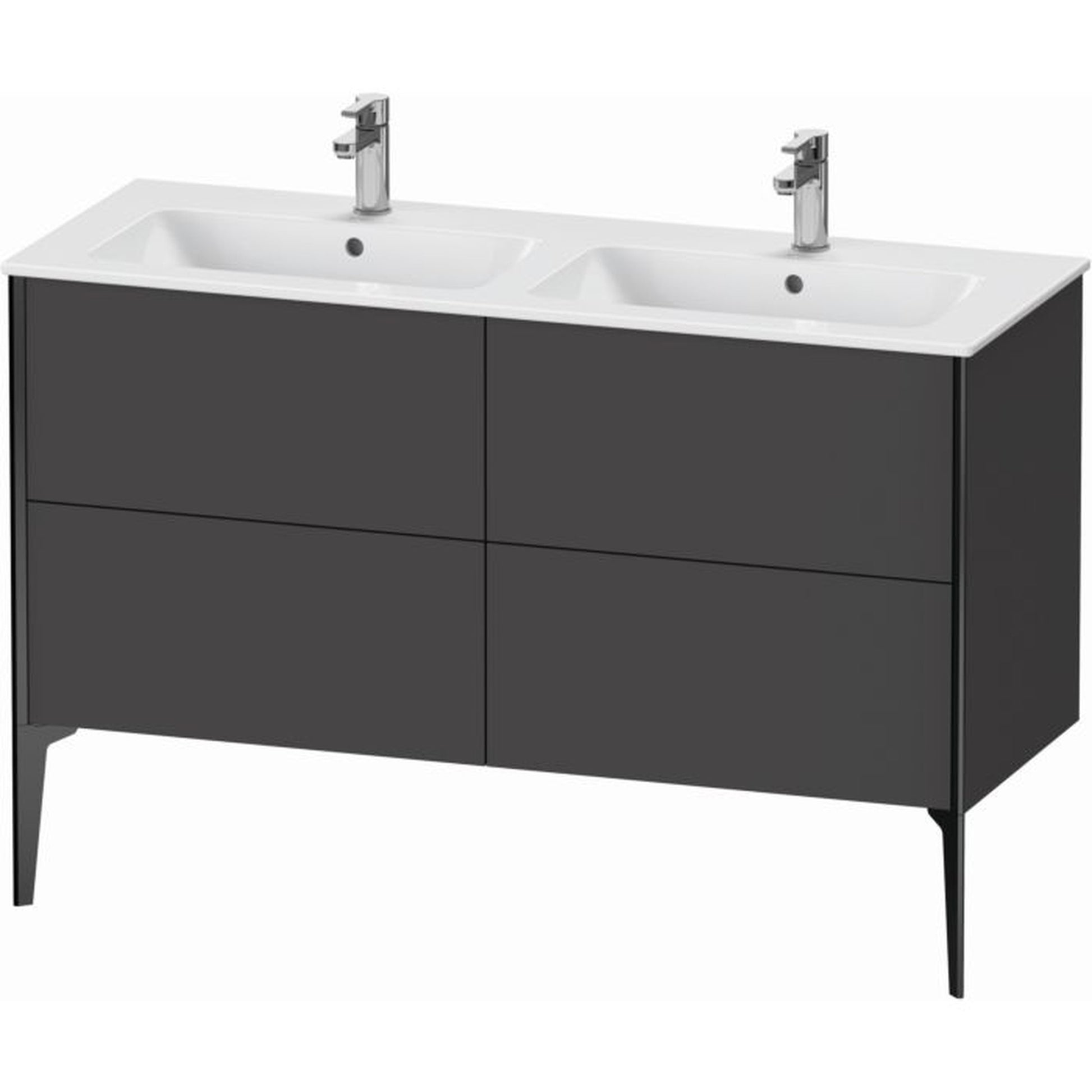 Duravit XViu 50" x 23" x 19" Four Drawer Floorstanding Vanity Unit Graphite (XV44850B249)