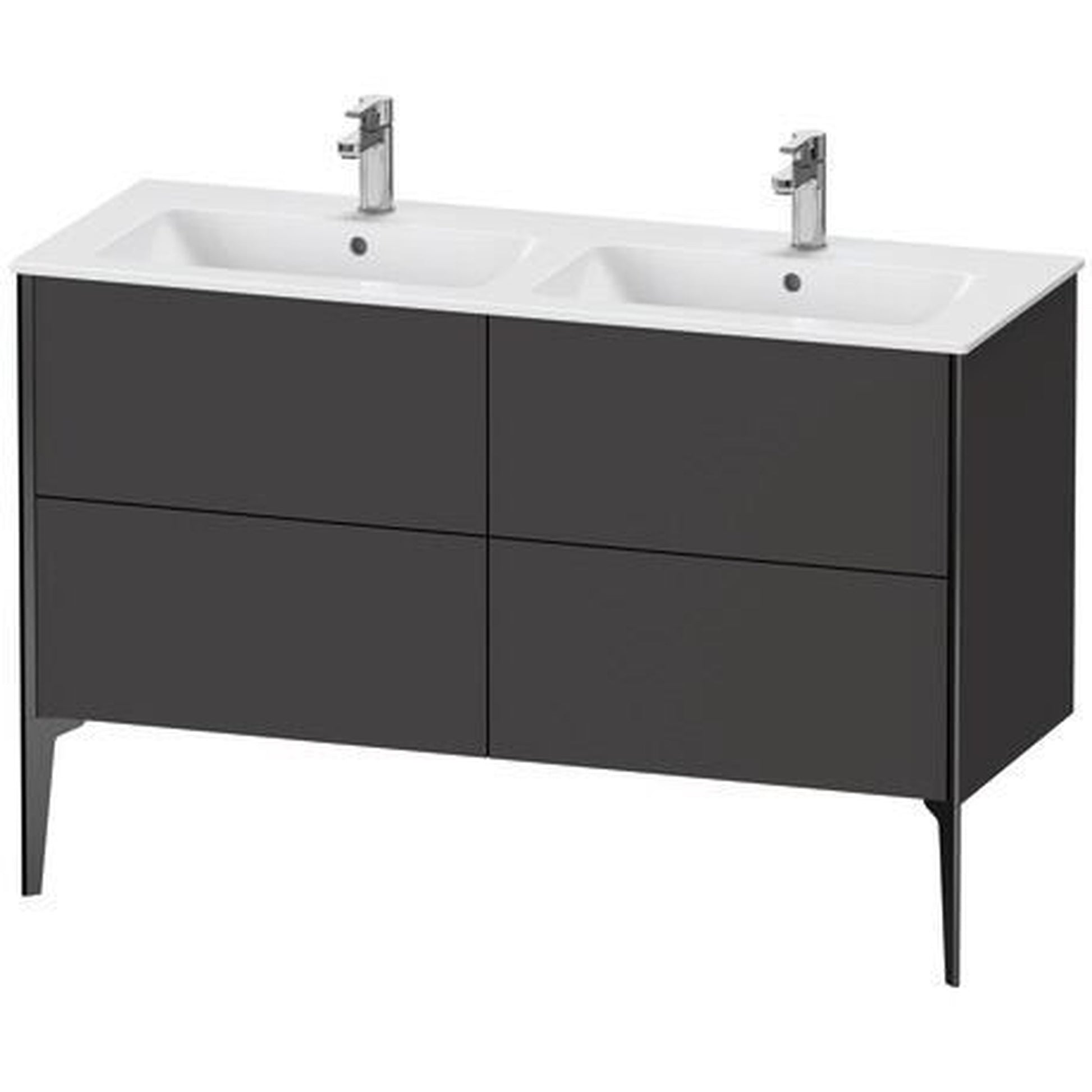 Duravit XViu 50" x 23" x 19" Four Drawer Floorstanding Vanity Unit Graphite (XV44850B280)