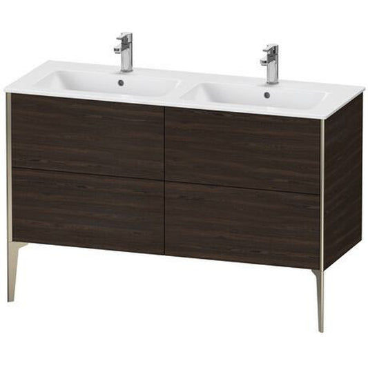 Duravit XViu 50" x 23" x 19" Four Drawer Floorstanding Vanity Unit Walnut Brushed (XV44850B169)