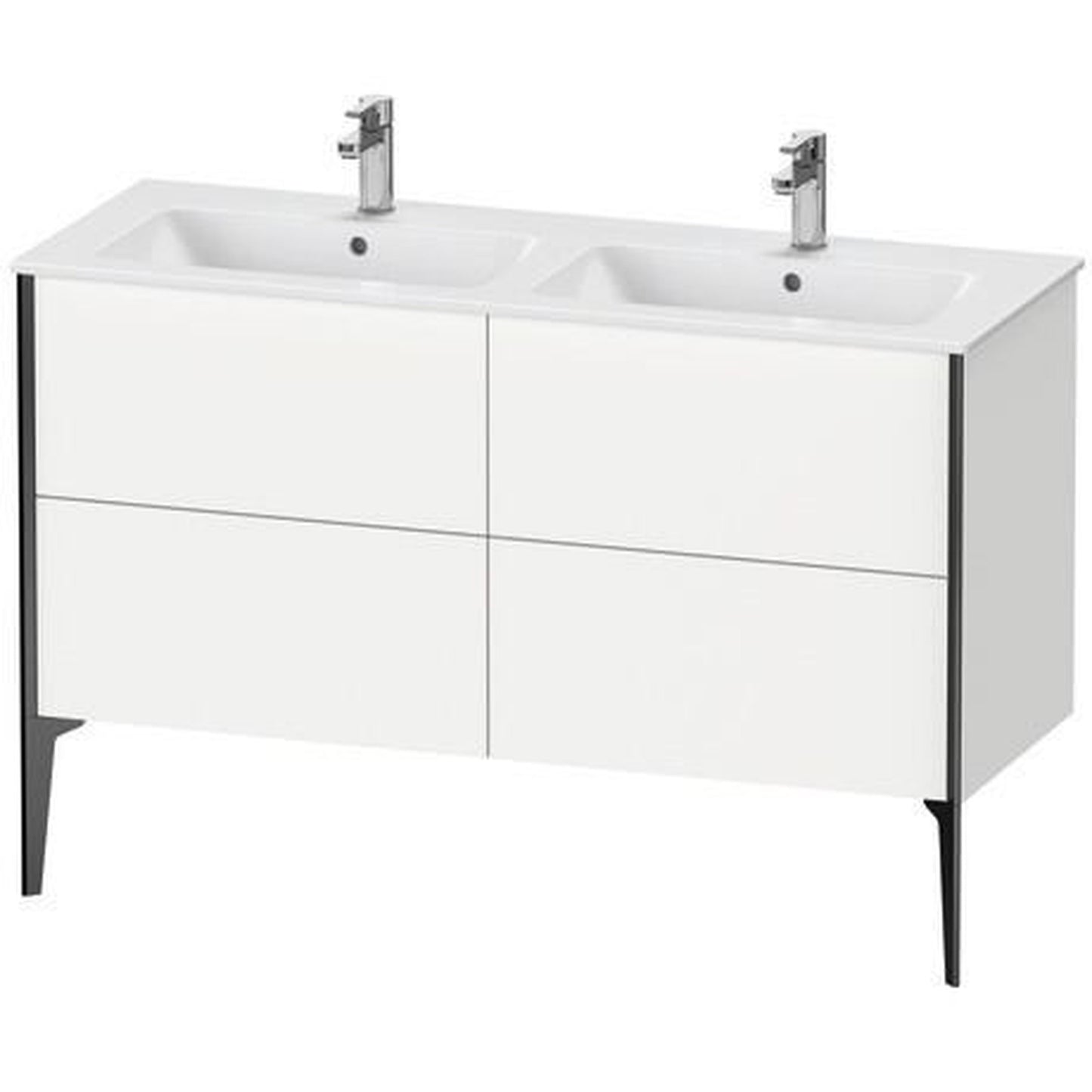 Duravit XViu 50" x 23" x 19" Four Drawer Floorstanding Vanity Unit White (XV44850B218)