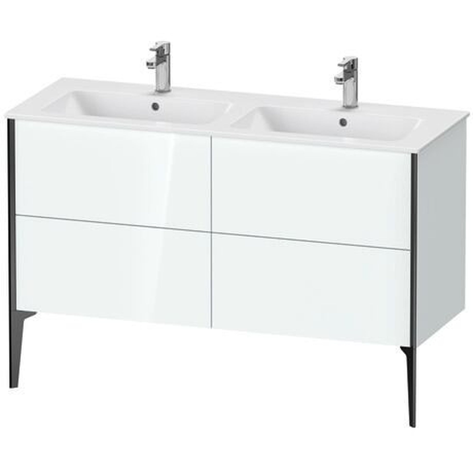 Duravit XViu 50" x 23" x 19" Four Drawer Floorstanding Vanity Unit White (XV44850B285)