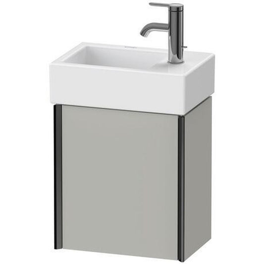 Duravit Xviu 14" x 16" x 9" One Door Wall-Mount Vanity Unit With Left Hinge, Concrete Grey Matt (XV4230LB207)