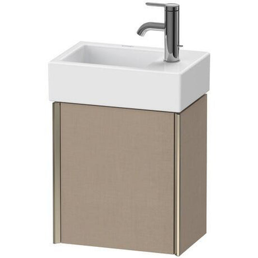 Duravit Xviu 14" x 16" x 9" One Door Wall-Mount Vanity Unit With Left Hinge, Linen (XV4230LB175)