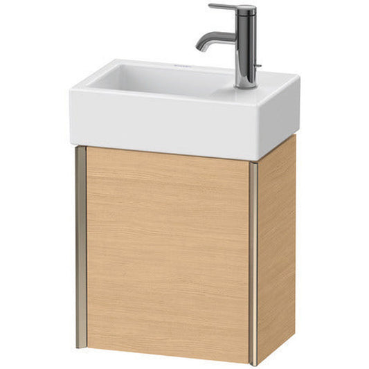 Duravit Xviu 14" x 16" x 9" One Door Wall-Mount Vanity Unit With Left Hinge, Natural Oak (XV4230LB130)