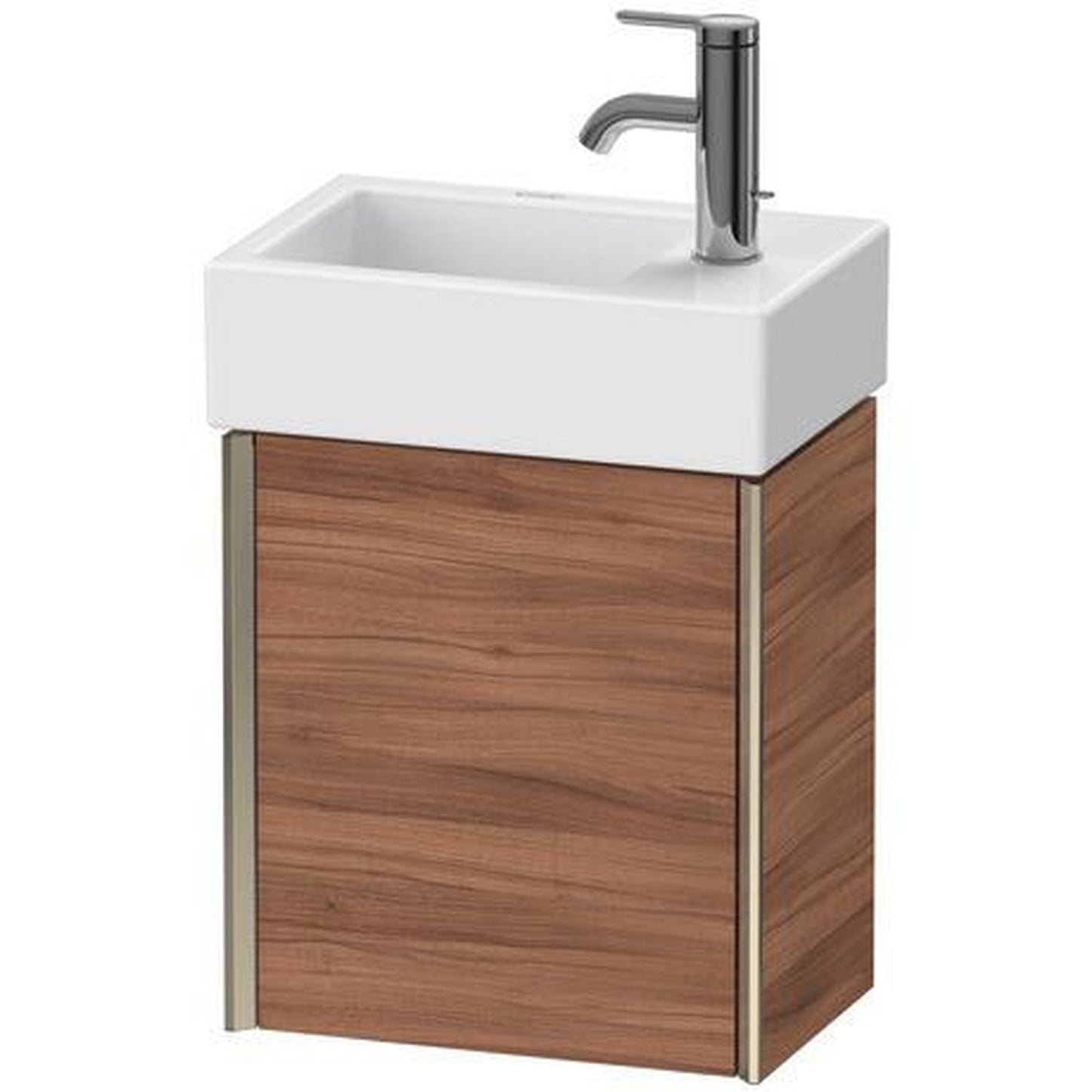 Duravit Xviu 14" x 16" x 9" One Door Wall-Mount Vanity Unit With Left Hinge, Natural Walnut (XV4230LB179)