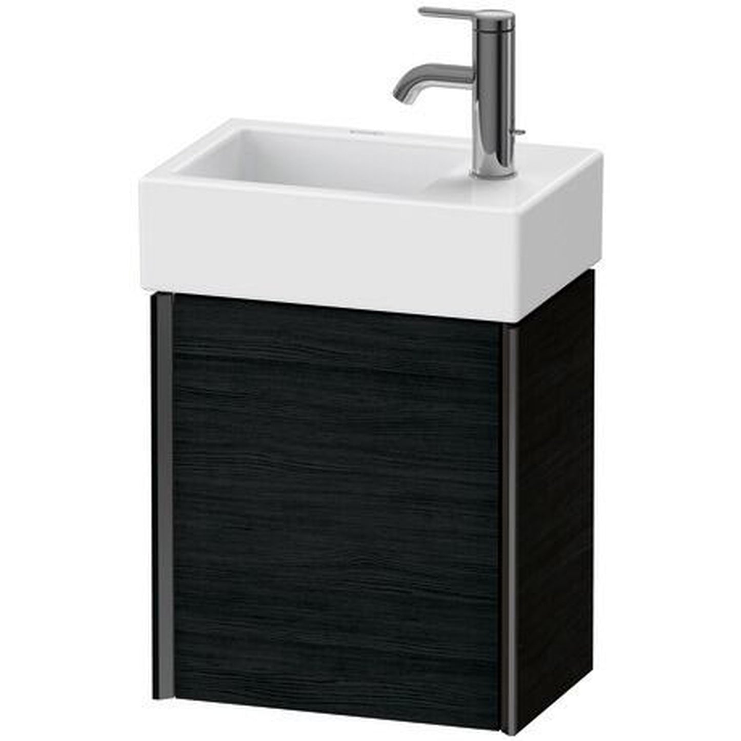 Duravit Xviu 14" x 16" x 9" One Door Wall-Mount Vanity Unit With Left Hinge, Oak Black (XV4230LB216)